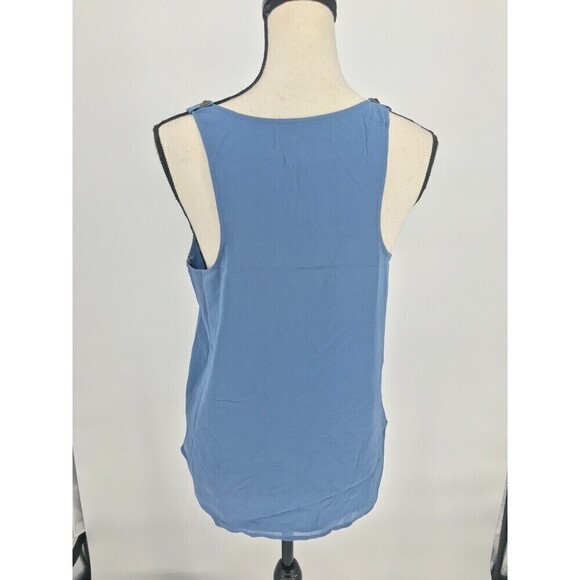Michael Kors Women’s Size 4 Blouse Top Sleeveless Blue Side Zipper - Picture 9 of 13